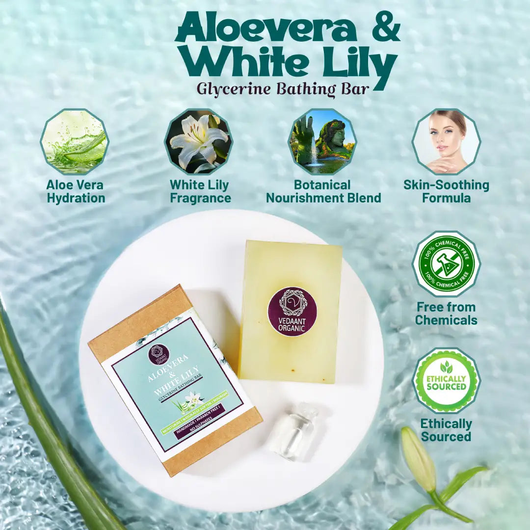 Best of 3 Combo I AloeVera White Lily I OrangeHoney Oats & Rose Glycerine Bathing Bars