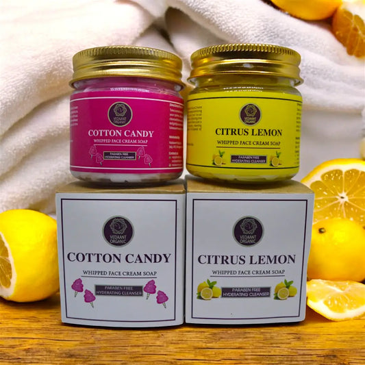 Whipped Face Cream Soap Collectives I Cotton Candy & Citrus Lemon