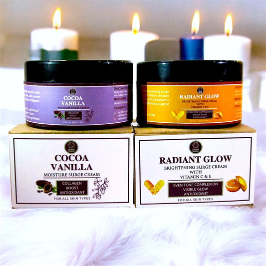 Face Cream Collectives I Cocoa Vanilla Moisture Surge & Radiant Glow Brigtening Surge Face Cream