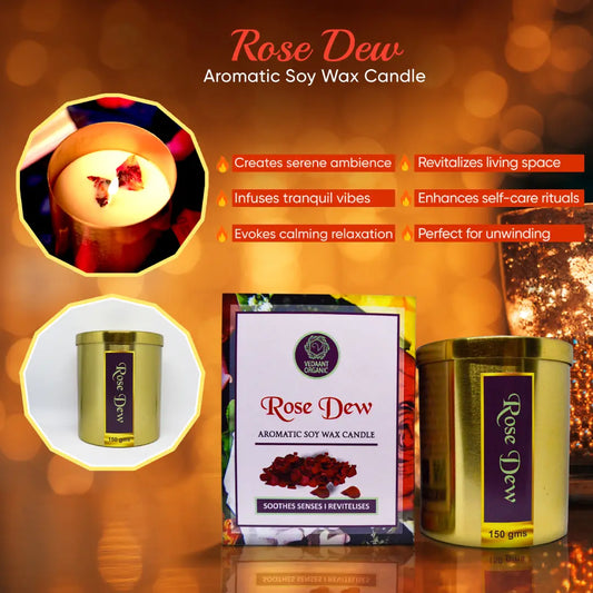 Best Duo I Rose Dew & Sandalwood Marigold Aromatic & Scented Soy Wax Candles