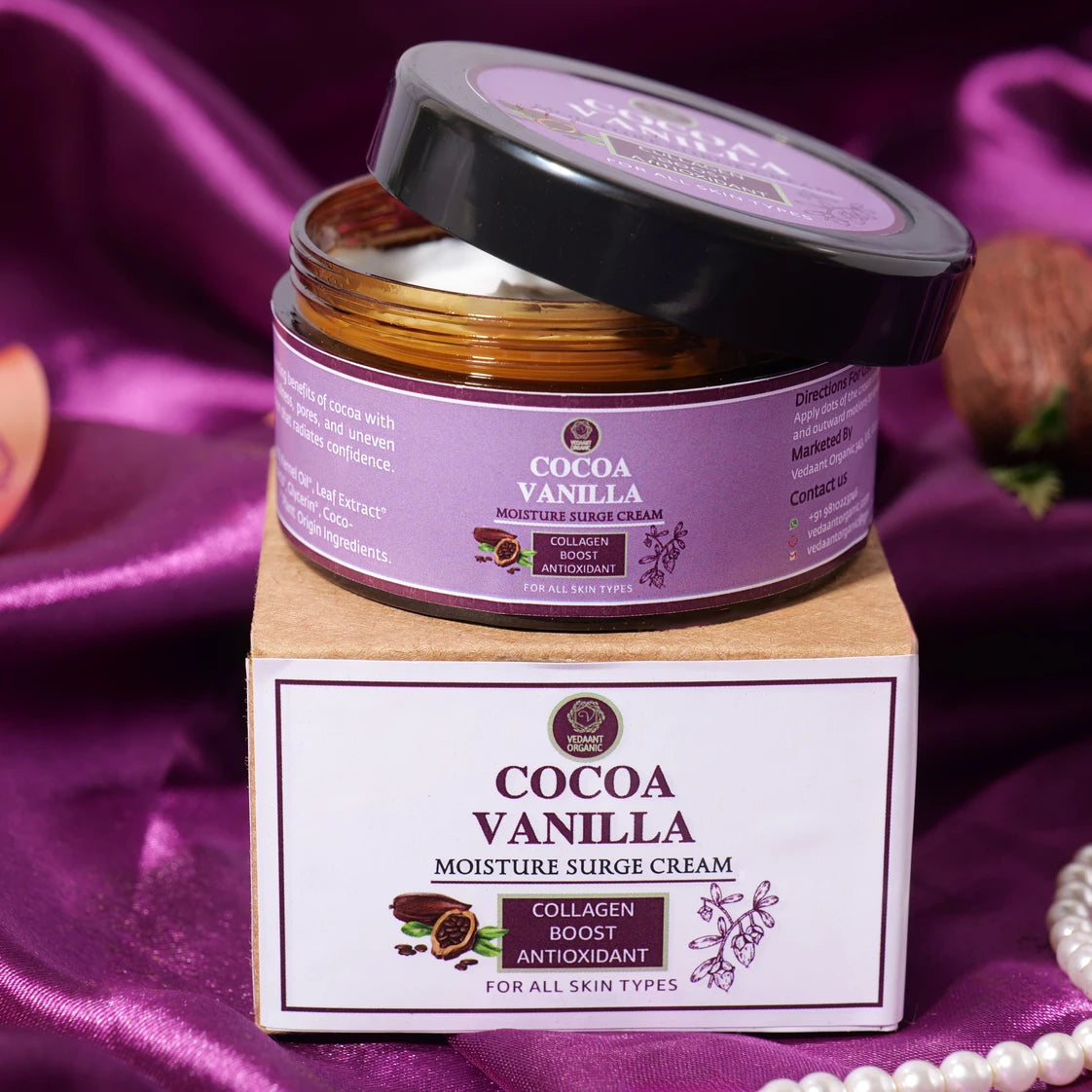 Best of 3 Facial Combo I Cocoa Vanilla Moisture Surge Cream & Shine Up Insta Glow Mask & Cotton Candy Whipped Cream Soap