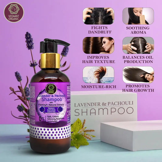 Lavender & Patchouli Shampoo with Vitamin E I Natural Extracts