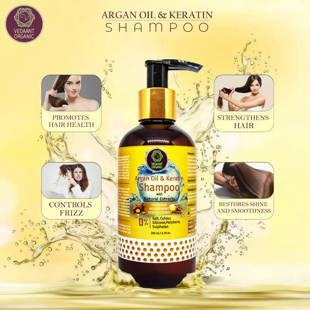 Argan Oil & Keratin Shampoo with Natural Extracts
