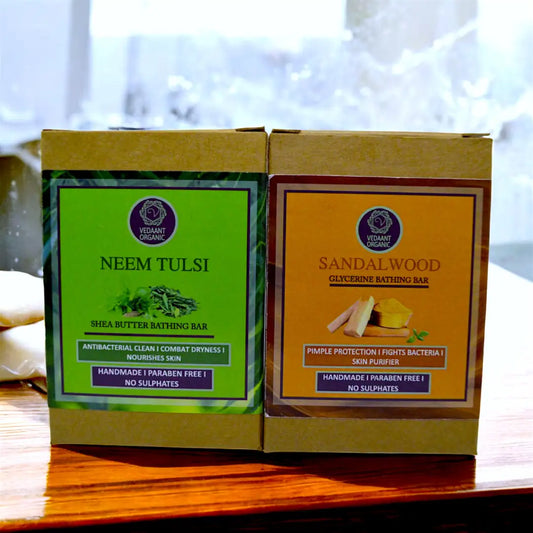 Best Duo I Neem Tulsi Shea Butter & Sandalwood Glycerine Bathing Bars