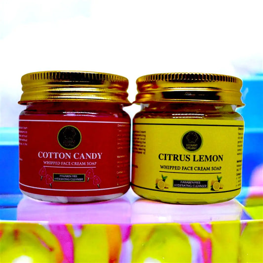Whipped Face Cream Soap Collectives I Cotton Candy & Citrus Lemon