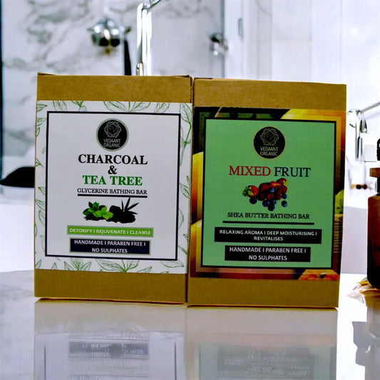 Best Duo I Mixed Fruit Sheabutter & Charcoal Tea Tree Glycerine Bathing Bars