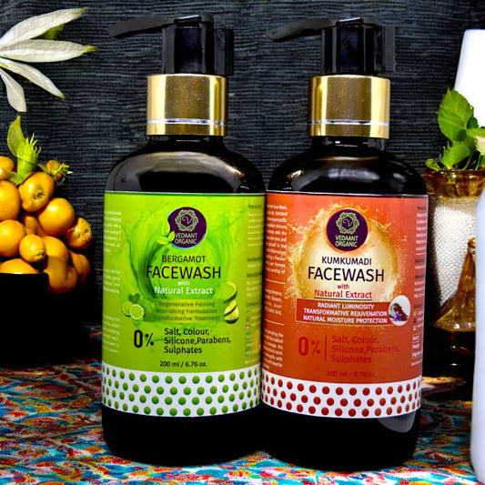Face Wash Duo Combo I Bergamot & Kumkumadi Face Wash with Natural Extracts