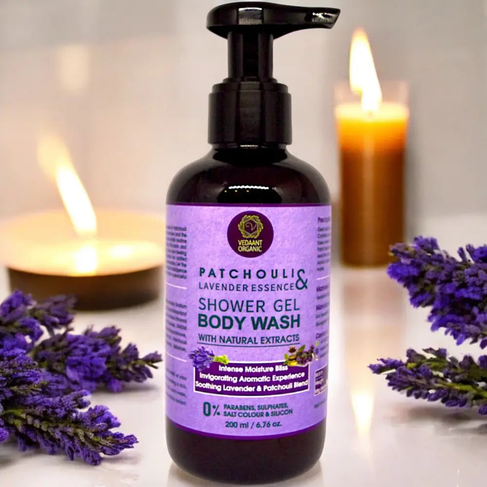 Patchouli & Lavender Essence Shower Gel/Body Wash with Natural Extracts